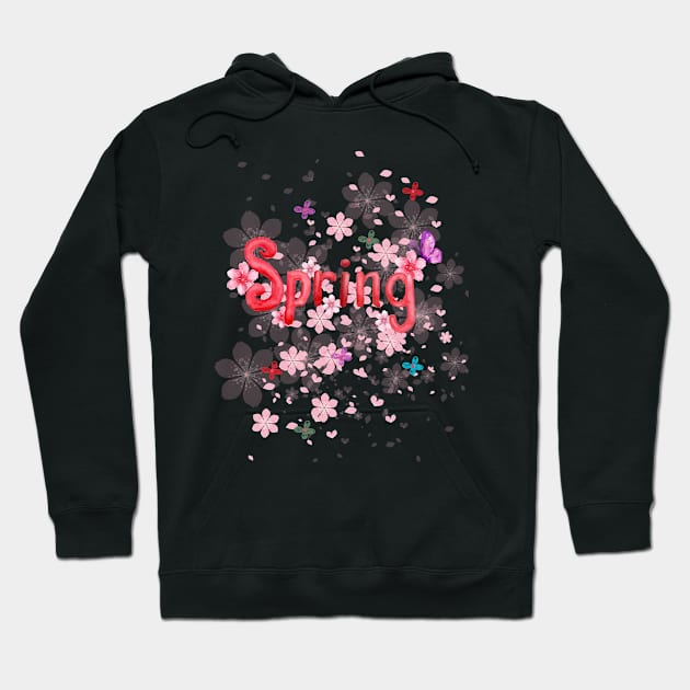 Flowers Spring Hoodie by LAMCREART